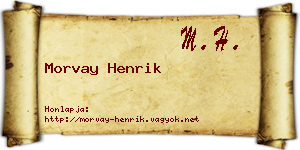 Morvay Henrik névjegykártya