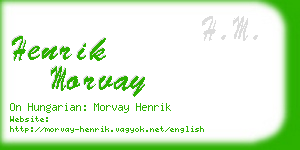henrik morvay business card